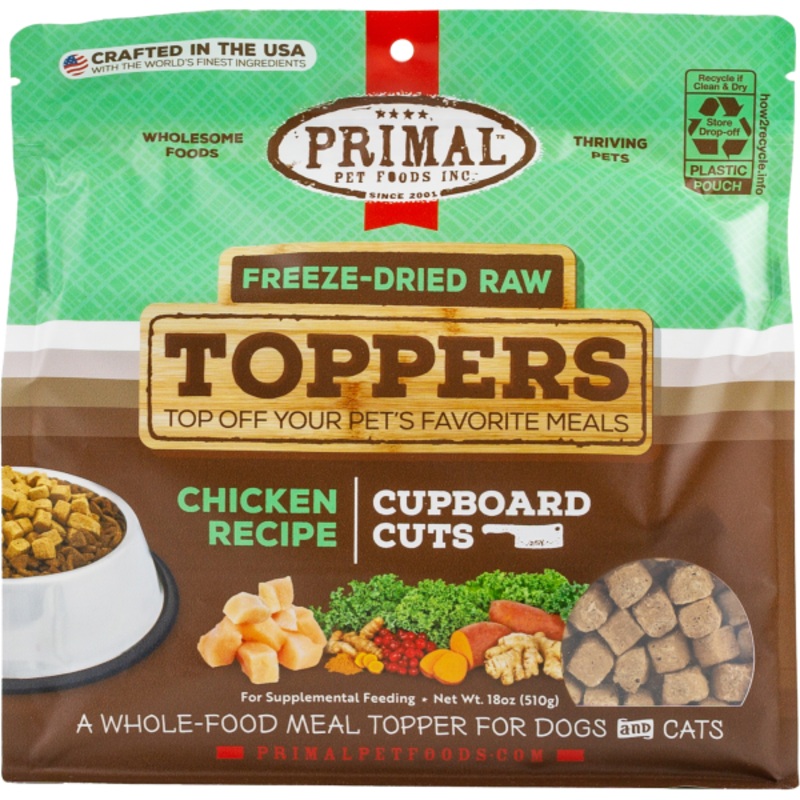 Primal Dog/Cat FD Raw Topper Cupboard Cuts Chicken 18oz