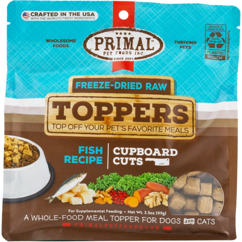 Primal Dog/Cat FD Raw Topper Cupboard Cuts Fish 3.5oz