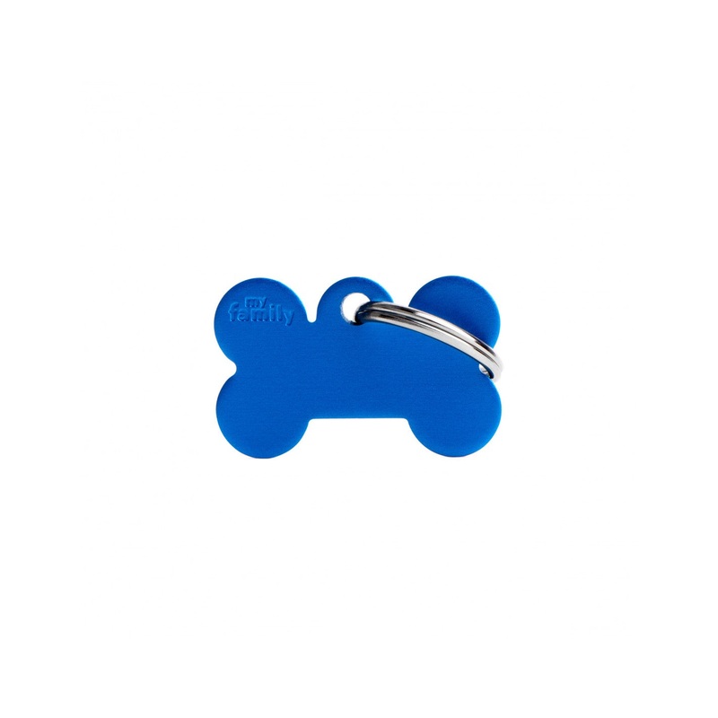 Small Bone Aluminum Blue ID Tags