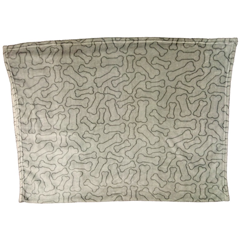 Snuggler Bones Blanket Gray 40x60"
