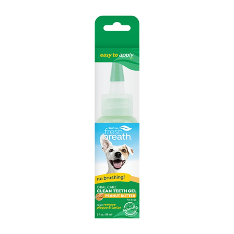 TPCLN Fresh Breath Clean Teeth Oral Care Gel Peanut Butter 2oz, Dog