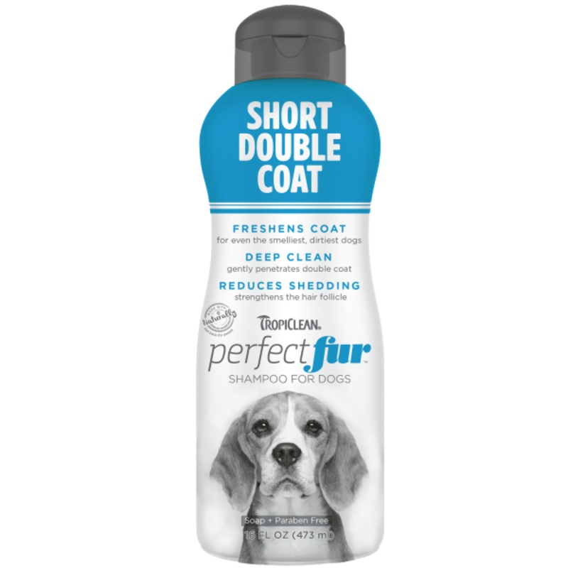 TropiClean Perfect Fur Short Double Coat Shampoo 16oz