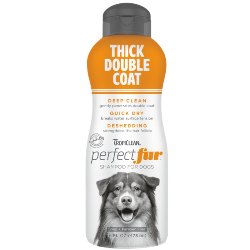 TropiClean Perfect Fur Thick Double Coat Shampoo 16oz