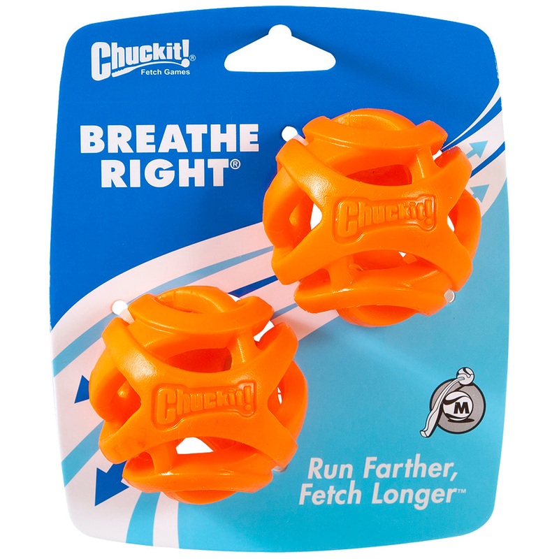 Chuckit! Breathe Right Fetch Ball Medium 2 pack