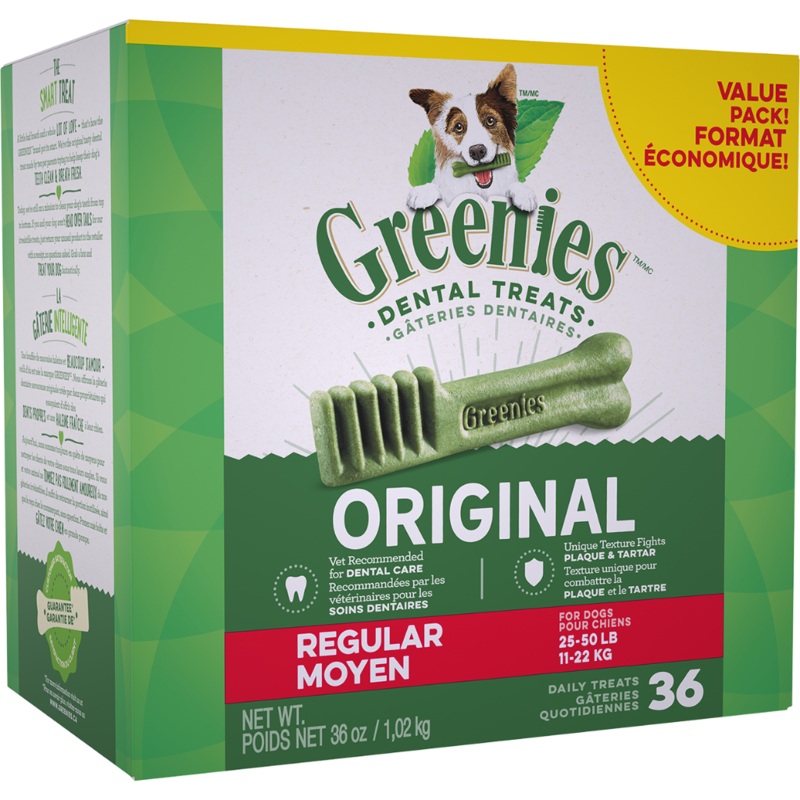 Greenies Dental Treat Value Tub, Regular 36oz, 36