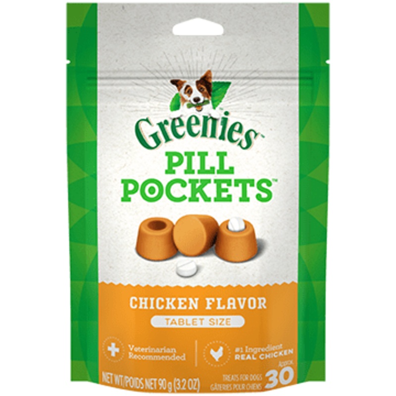 Greenies Pill Pockets Chicken 3.2 oz Tablets,30