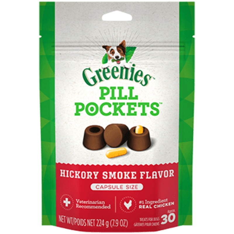 Greenies Pill Pockets Hickory Smoke 7.9oz Capsule, 30