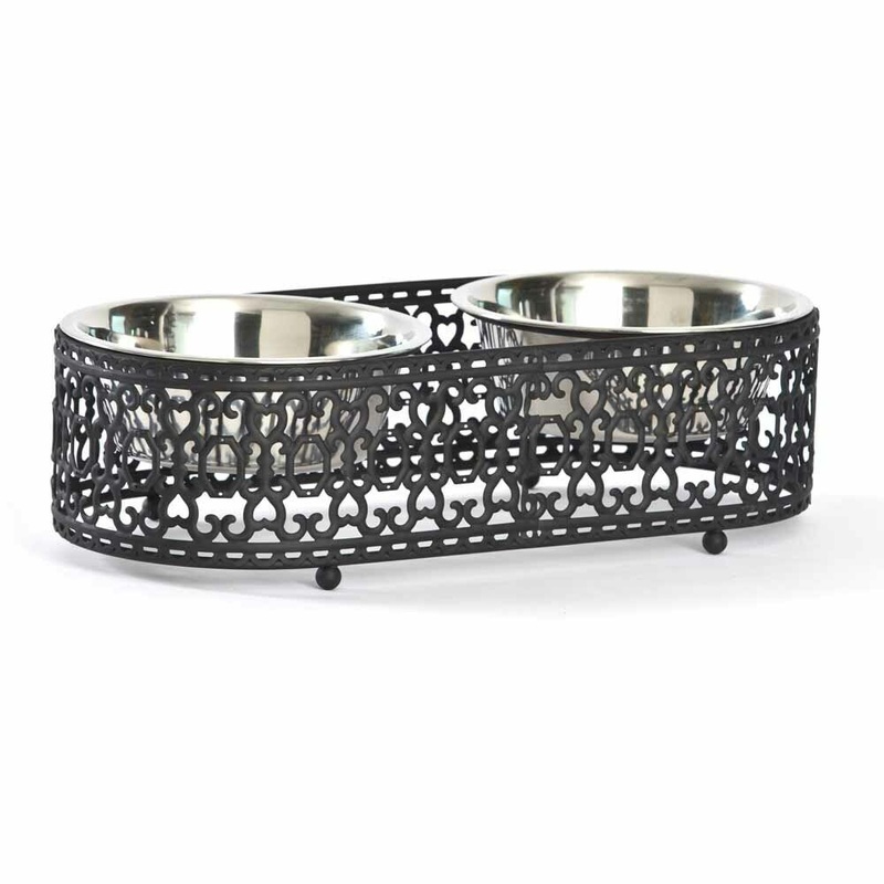 B&E Valencia Black 1qt Laser Cut Double Feeder