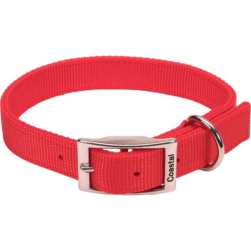 Coastal DoublePly Nylon Collar Red 18x1"