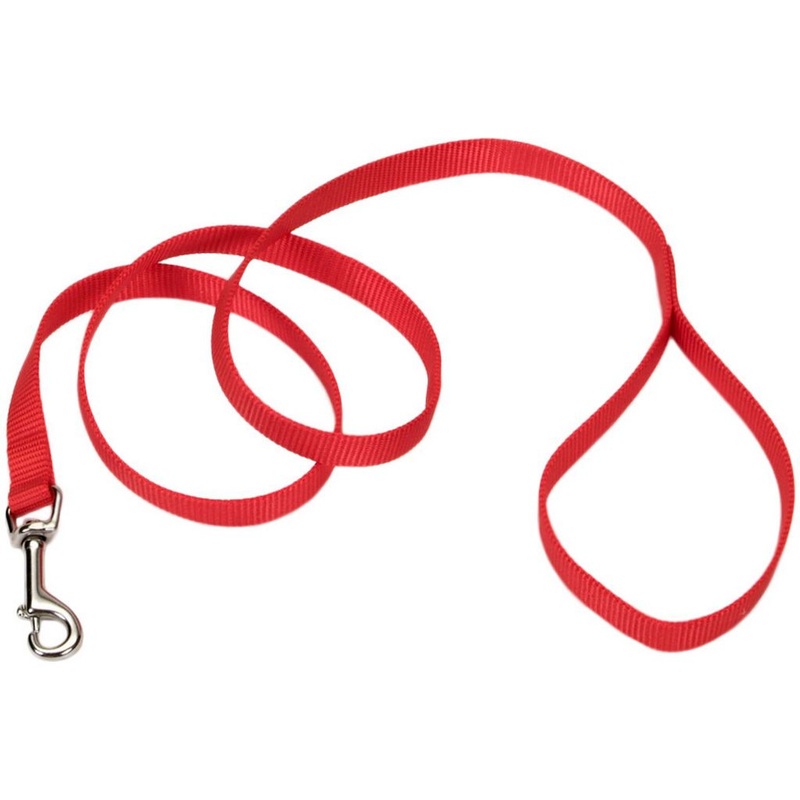 Coastal Nylon Lead Red 6'x5/8"