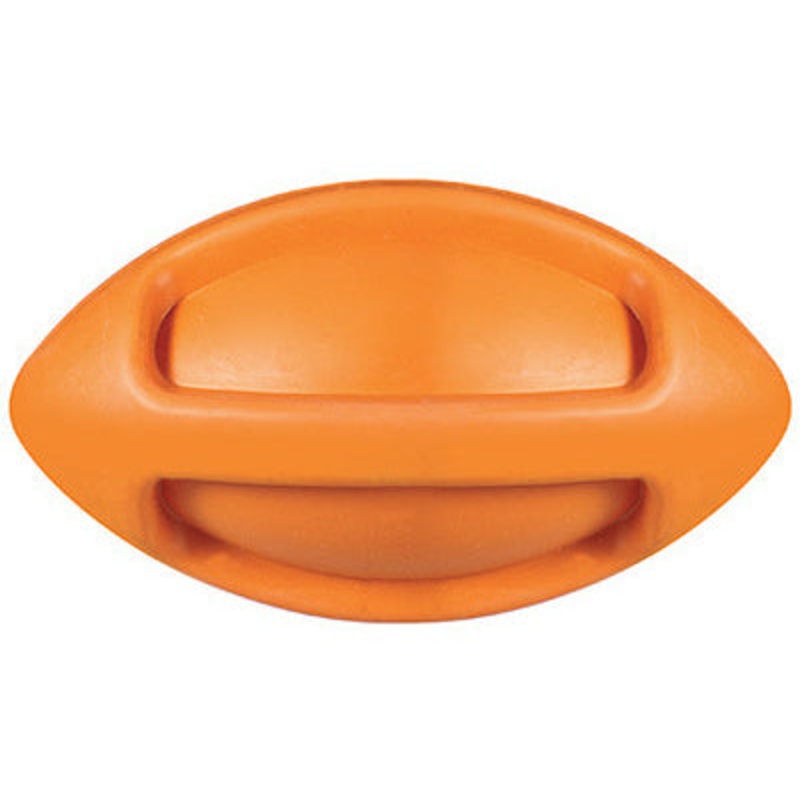 JW iSqueak Fumble Football Small Natural Rubber Toy