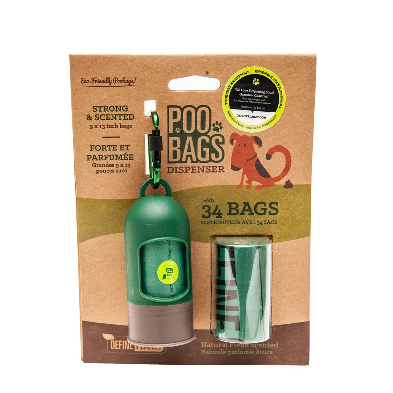 POO BAGS Leash Dispenser with 34 Bags