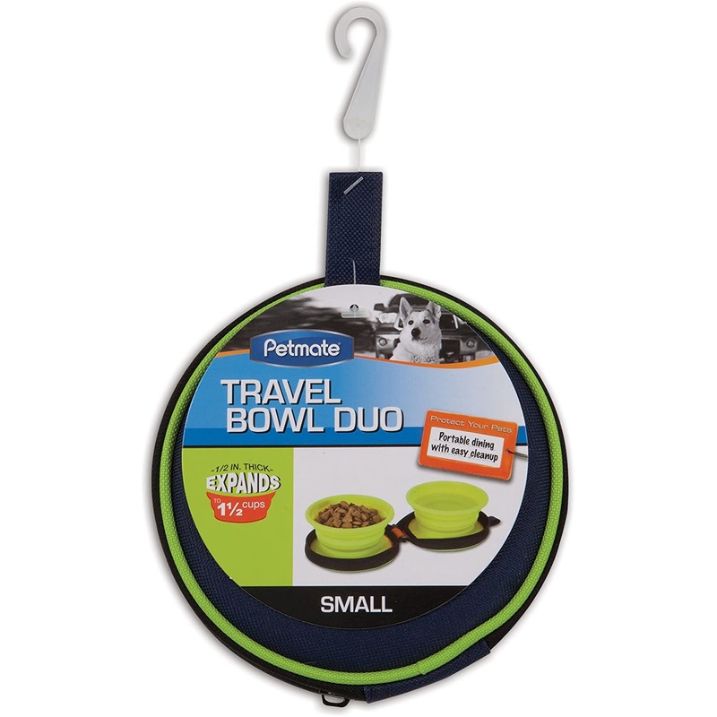 Petmate Travel Bowl Duo Small 1.5 Cups