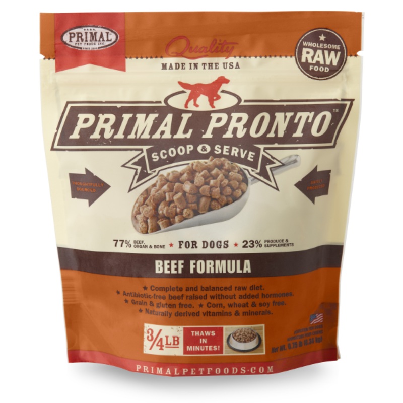 Primal Dog Raw Beef Pronto Formula 12oz