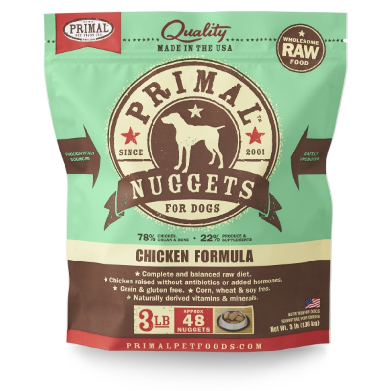 Primal Dog Raw Chicken Nuggets 3 lb