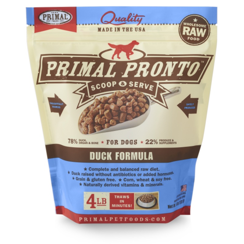 Primal Dog Raw Duck Pronto 4 lb