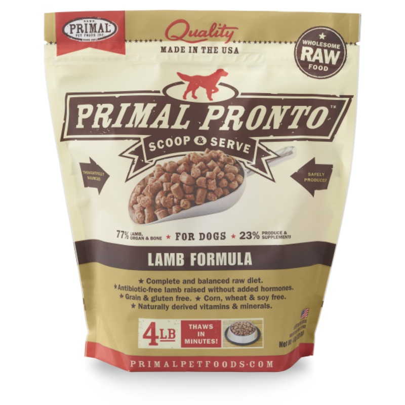 Primal Dog Raw Lamb Pronto 4 lb