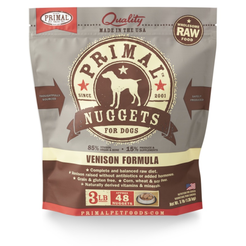 Primal Dog Raw Venison Nuggets 3 lb