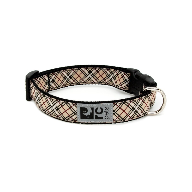 RC Clip Collar XXSml 1/2" Tan Tartan