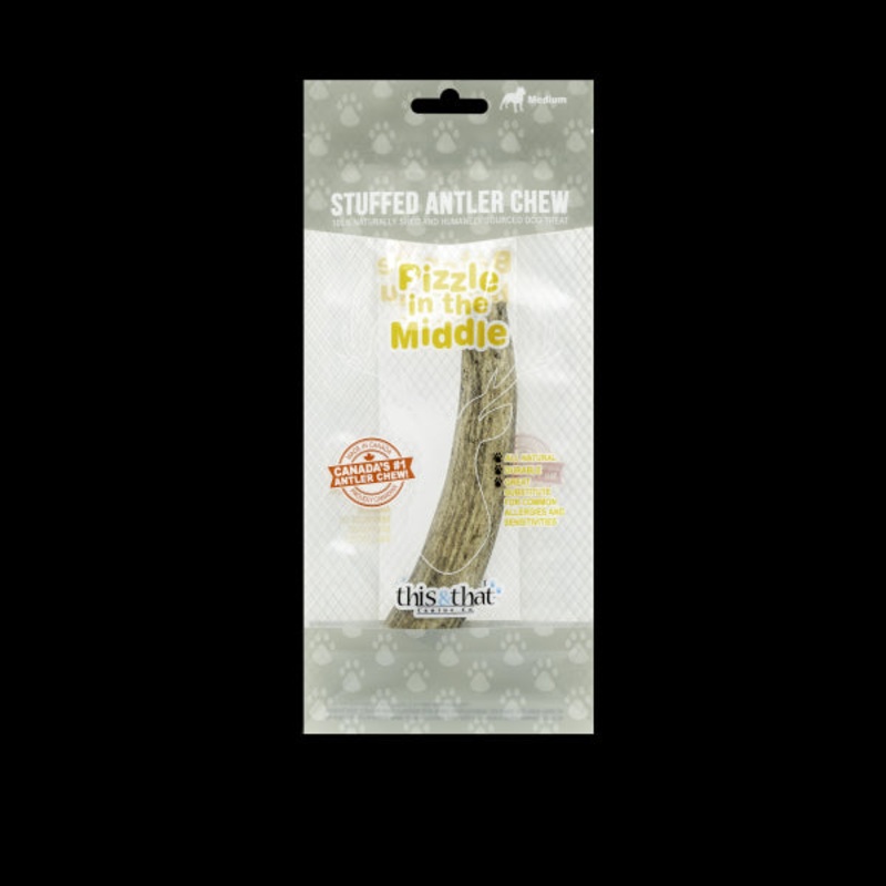 Stuffed Antler Chews Pizzle Medium