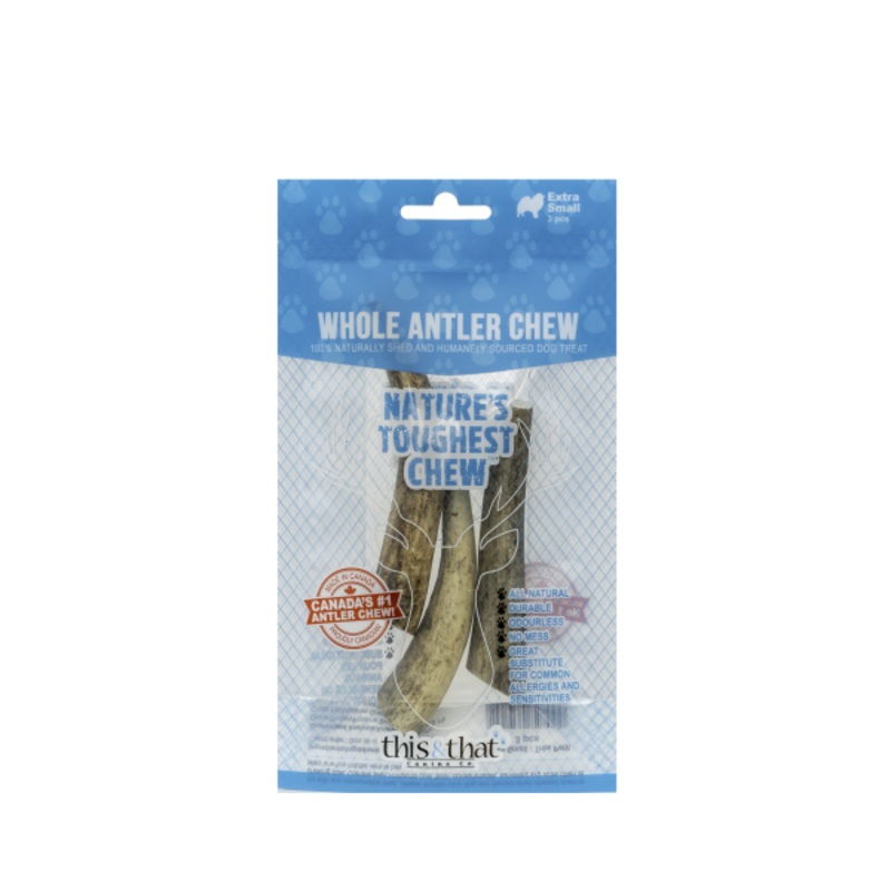 Whole Antler Chews XSmall 3pk