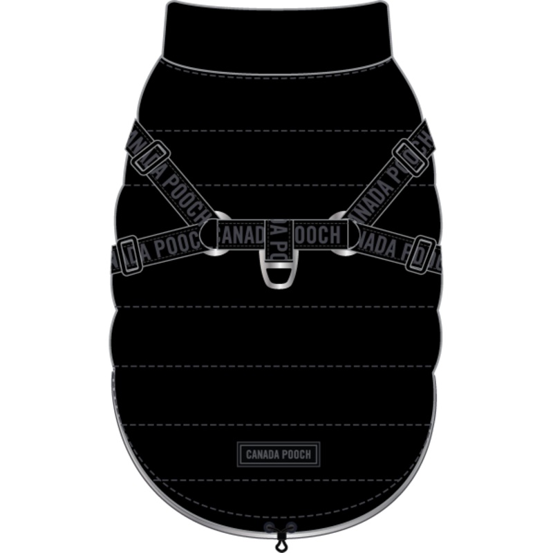 Canada Pooch The Harness Puffer Black Size 10