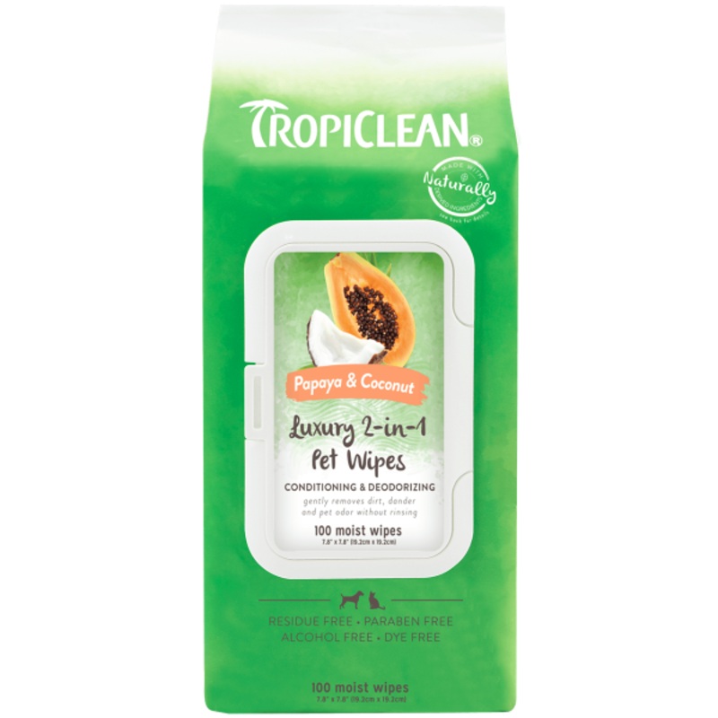 TPCLN Luxury 2 in 1 Wipes 100ct Dog/cat