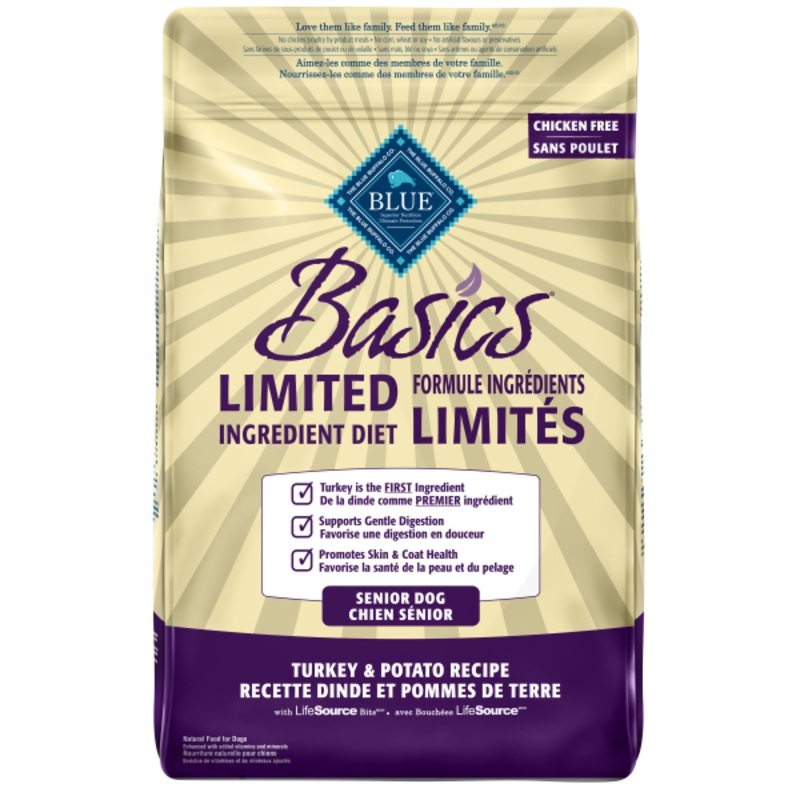 Blue Basics LID Dog Senior Turkey & Potato 24lbs
