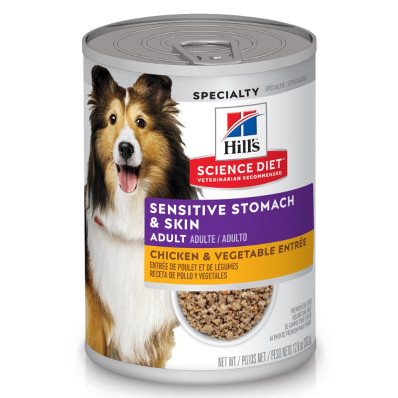 HSD Adult Snstv Stomach & Skin Chicken Entre 12.8oz