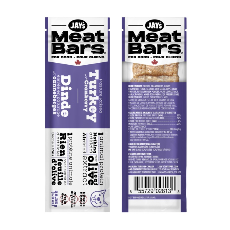 Jay's Meat Bars Turkey & Cranberry 28g
