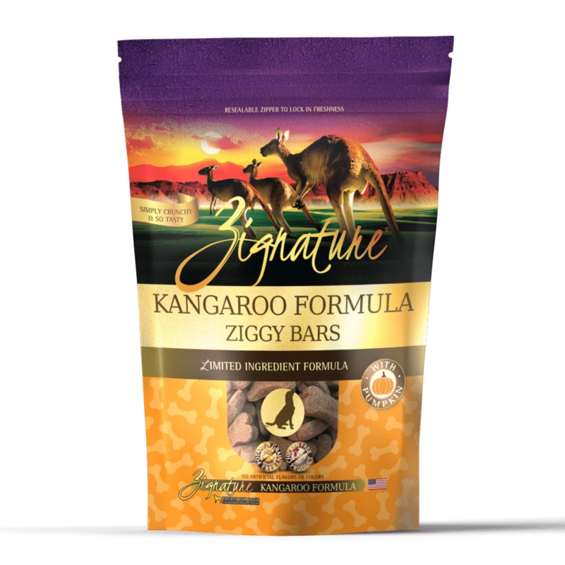 Zignature Ziggy Bars LID Kangaroo & Pumpkin Treats 12oz